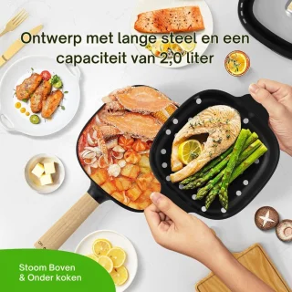 Hotpot Electrisch Multifunctionele Kaasfondue Pan 2L Zwart