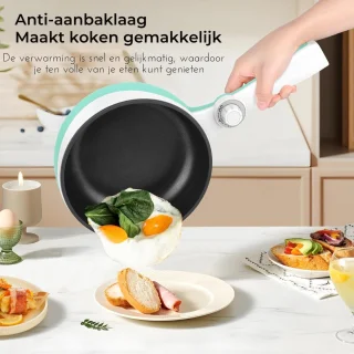 Hotpot Elektrisch 1.7L Blauw Multifunctionele Pan