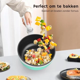 Hotpot Elektrisch 1.7L Blauw Multifunctionele Pan