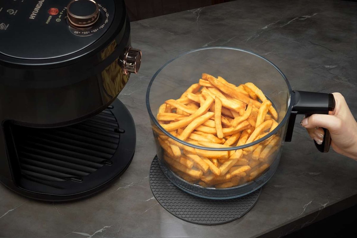 Hyundai Electronics Airfryer 3.5L Zwart Rose Goud