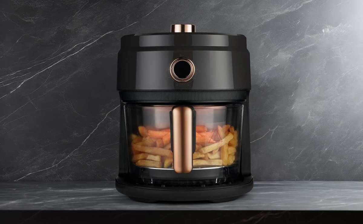Hyundai Electronics Airfryer 3.5L Zwart Rose Goud