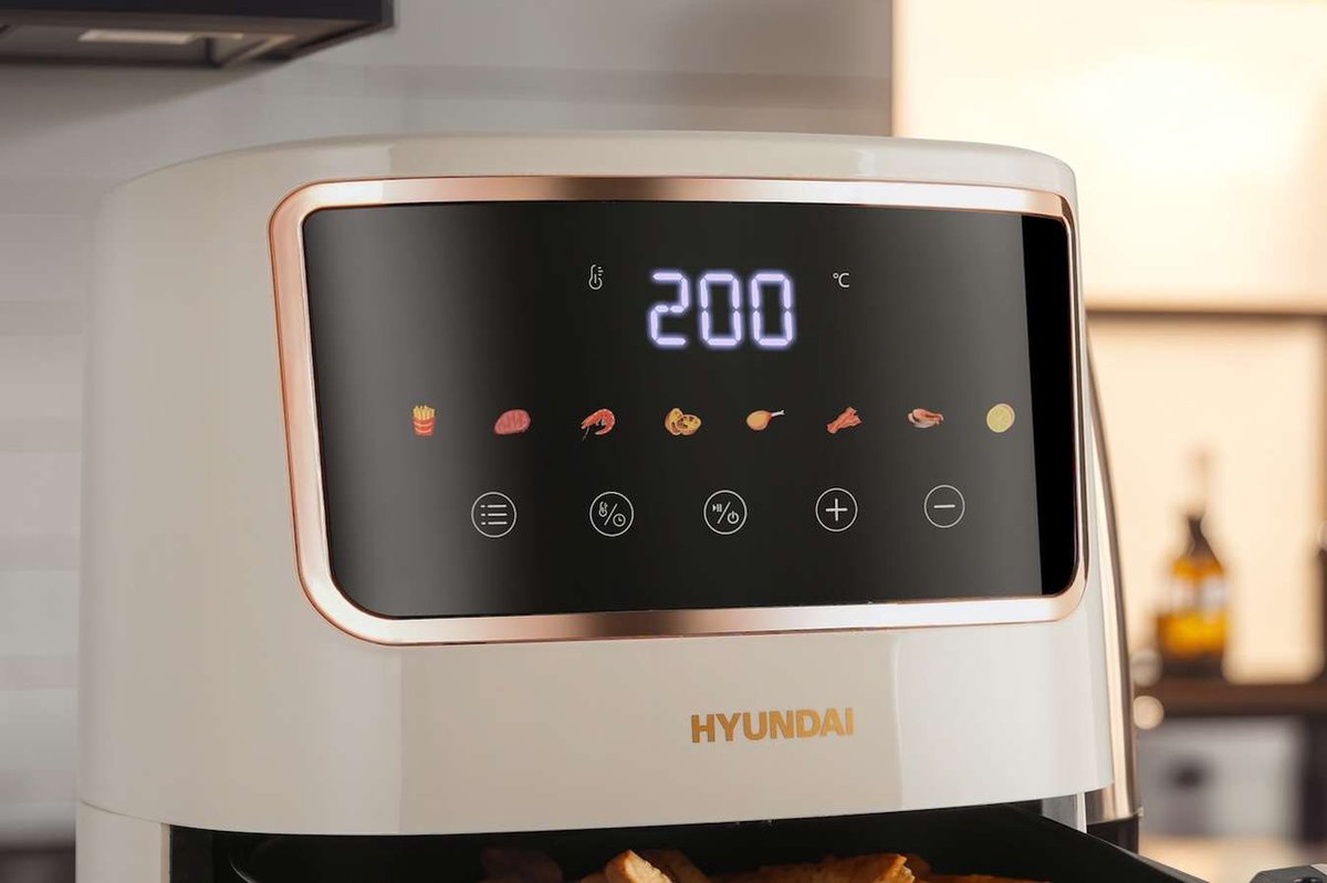 Hyundai Electronics Digitale Airfryer 4.2L Wit Rosegoud