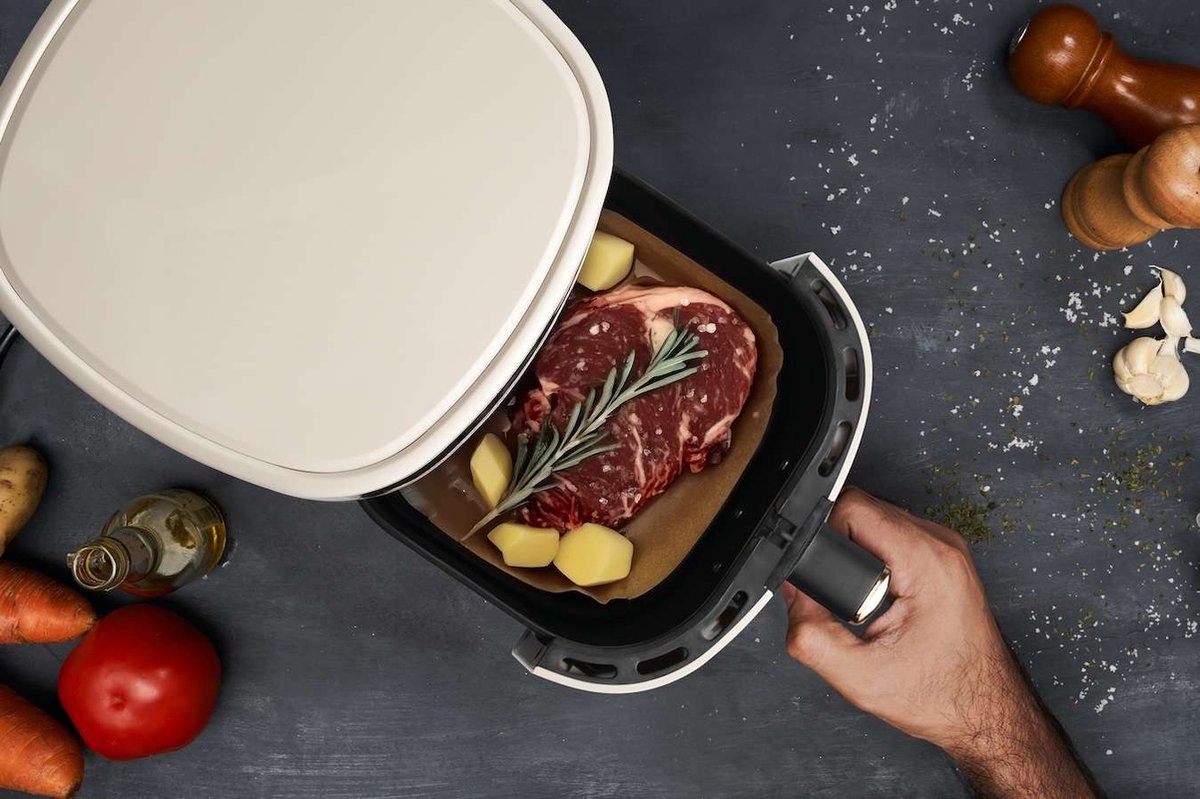 Hyundai Electronics Digitale Airfryer 4.2L Wit Rosegoud