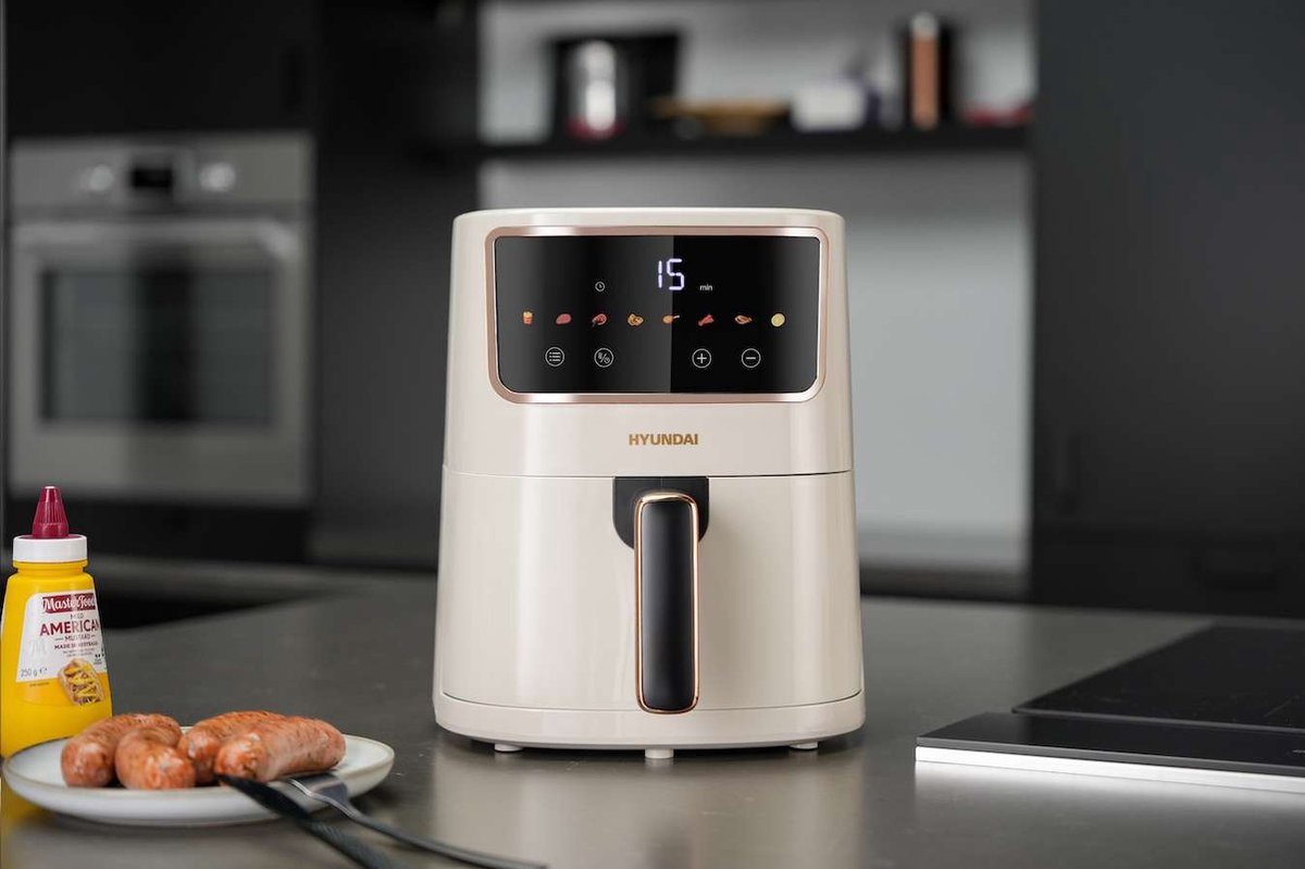 Hyundai Electronics Digitale Airfryer 4.2L Wit Rosegoud