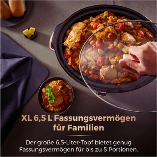 Infinity Slowcooker 6.5L Zwart Roségoud