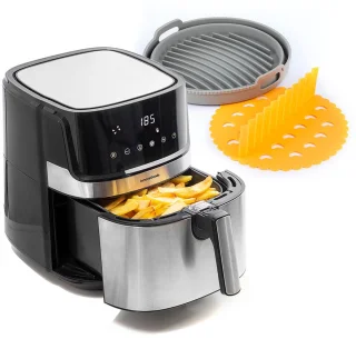 InnovaGoods Luchtfriteuse + Siliconen Mandje Pack