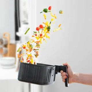 InnovaGoods Luchtfriteuse + Siliconen Mandje Pack