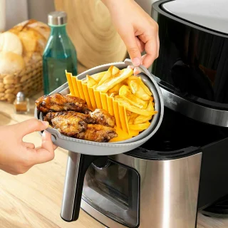 InnovaGoods Luchtfriteuse + Siliconen Mandje Pack