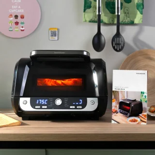 InnovaGoods Siliconen mandjes set met borstel voor airfryer