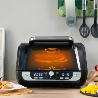 InnovaGoods Siliconen mandjes set met borstel voor airfryer