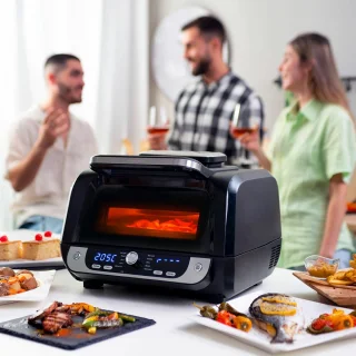 InnovaGoods Siliconen mandjes set met borstel voor airfryer