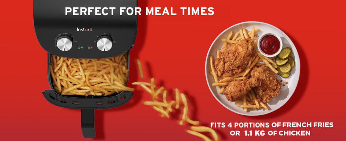 Instant Pot 4-in-1 Airfryer 3.8L Zwart