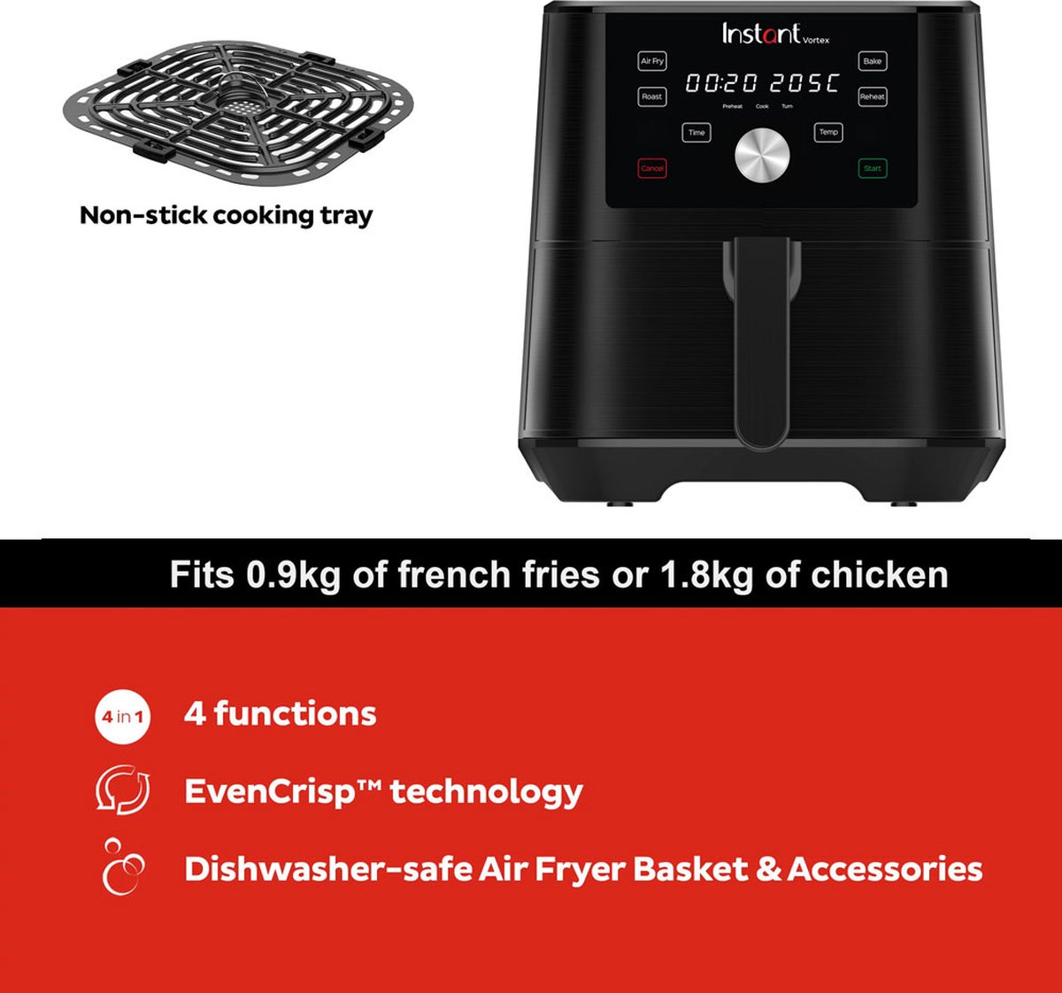 Instant Pot Vortex Airfryer 4L 1650W