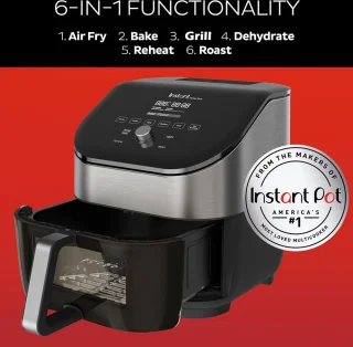 Instant Pot Vortex Plus 6-in-1 Airfryer 5.7L Clear Cook