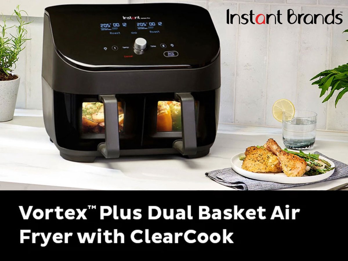 Instant Vortex Plus Dual ClearCook Airfryer 7,6L Zwart