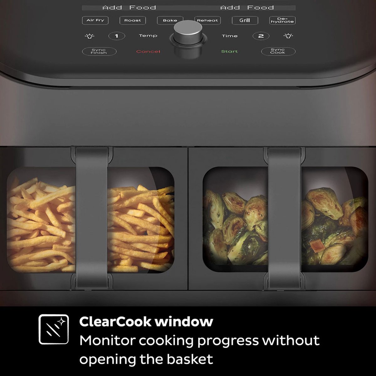 Instant Vortex Plus Dual ClearCook Airfryer 7,6L Zwart