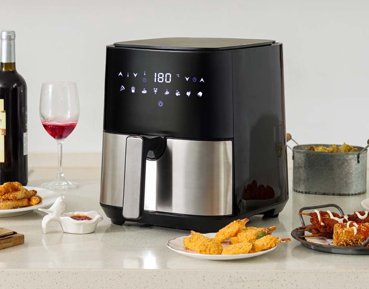 Intelligente airfryer 5L zwart digitaal