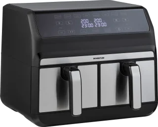 Inventum GF800HLD Dubbele Airfryer 2x4L Zwart/RVS