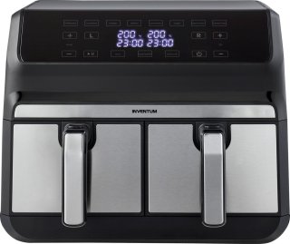 Inventum GF800HLD Dubbele Airfryer 2x4L Zwart/RVS