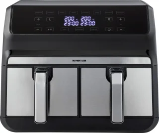 Inventum GF800HLD Dubbele Airfryer 2x4L Zwart/RVS