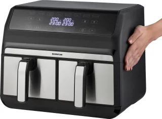 Inventum GF800HLD Dubbele Airfryer 2x4L Zwart/RVS