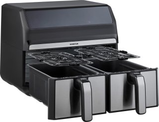 Inventum GF800HLD Dubbele Airfryer 2x4L Zwart/RVS