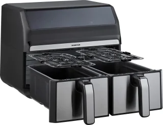 Inventum GF800HLD Dubbele Airfryer 2x4L Zwart/RVS