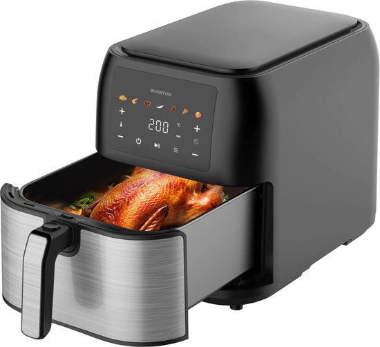 Inventum GF801HLDB Airfryer Zwart/RVS 8L