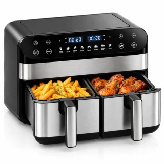 ITRONIQ Airfryer XXL 10L – dubbele heteluchtfriteuse 2x5L