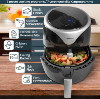 Jago Airfryer XXL 5.5L Zwart