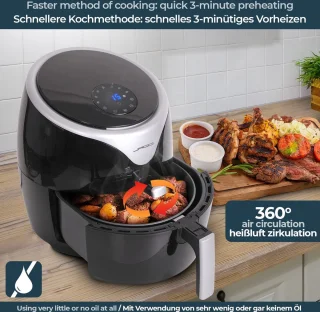 Jago Airfryer XXL 5.5L Zwart