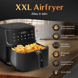 JAP Appliances Ascension Airfryer XL 7,6L Zwart