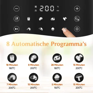 JAP Appliances Ascension Airfryer XL 7,6L Zwart