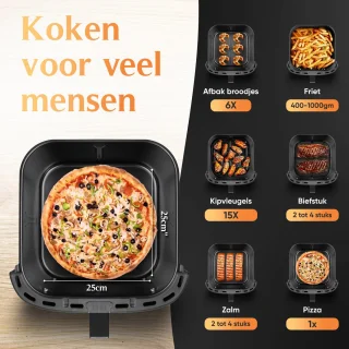 JAP Appliances Ascension Airfryer XL 7,6L Zwart