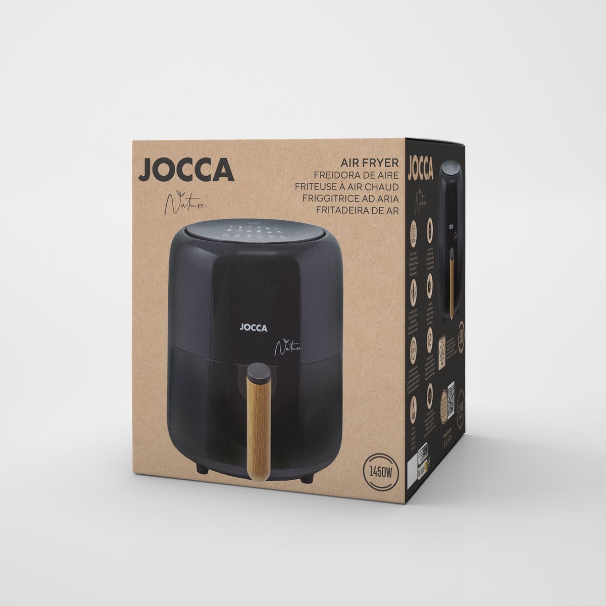 Jocca Nature Airfryer 3.8L Bamboe/Zwart 2187N