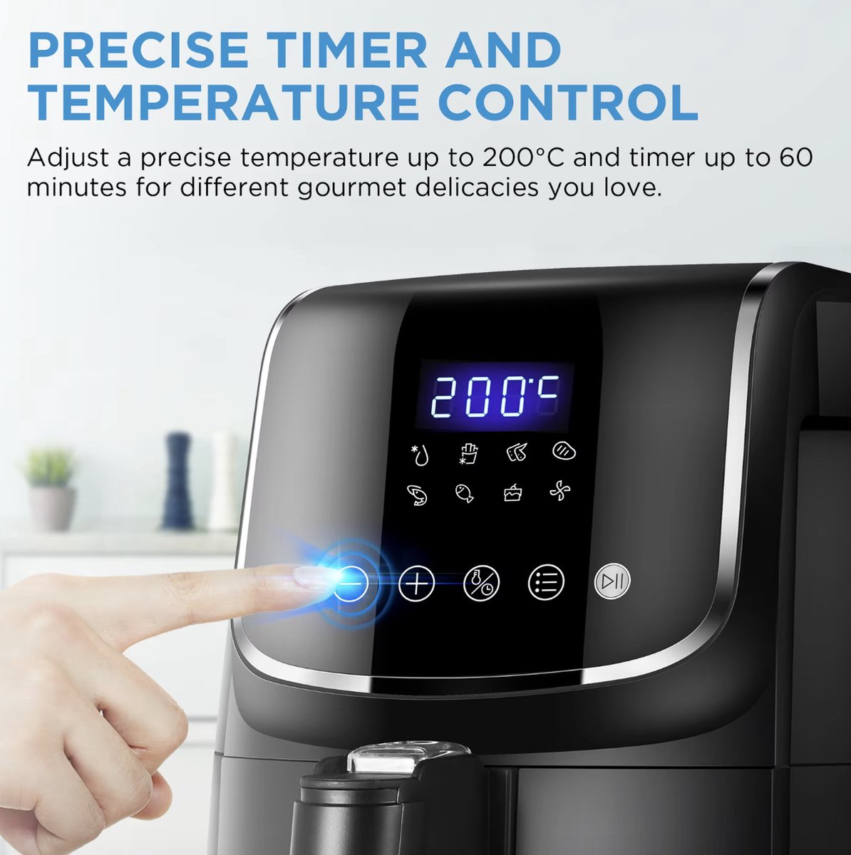 J&R Airfryer Heteluchtfriteuse Zwart
