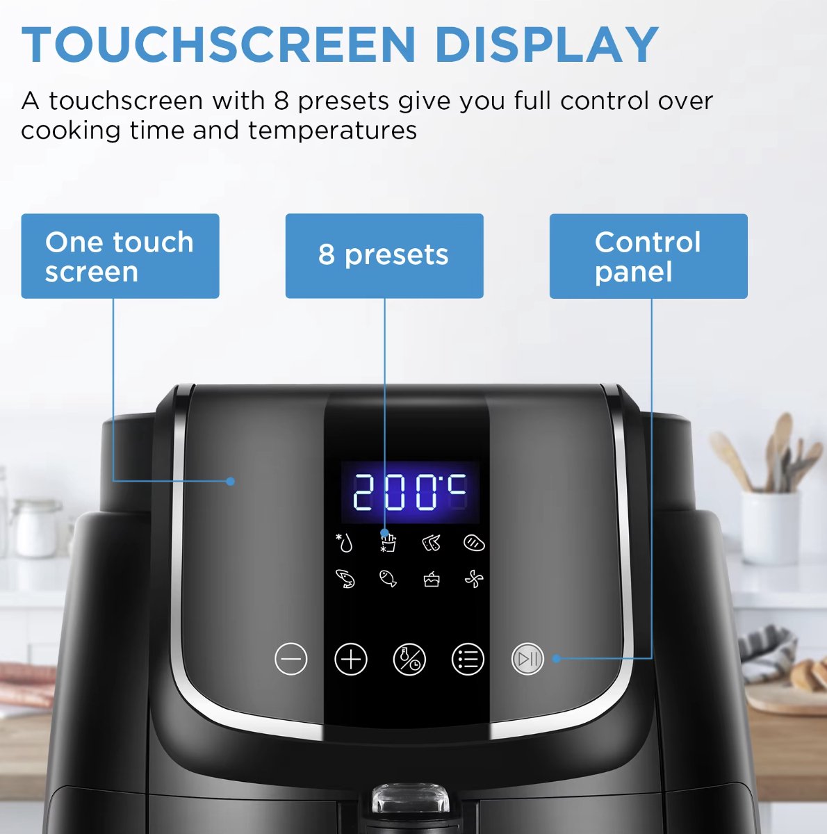 J&R Airfryer Heteluchtfriteuse Zwart
