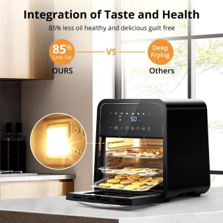 J&R Luchtfriteuse Airfryer 12L Zwart