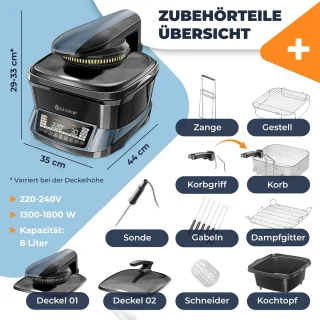 KESSER® Multicooker Airfryer 8L