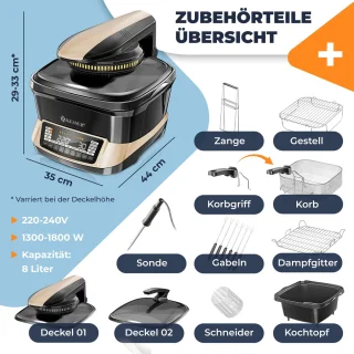 KESSER® Multicooker Airfryer 8L