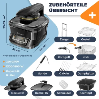 KESSER® Multicooker Airfryer 8L