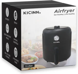 Kicinn Airfryer XL 3L Zwart 1000W