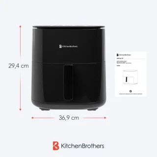 KitchenBrothers Airfryer XL 5L Zwart