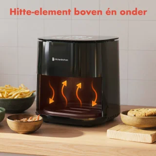 KitchenBrothers Airfryer XL 5L Zwart