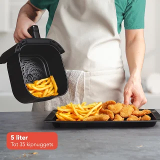 KitchenBrothers Airfryer XL 5L Zwart