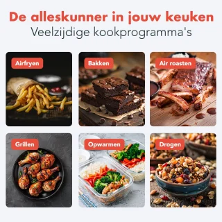 KitchenBrothers Airfryer XL 5L Zwart