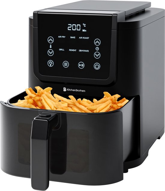 KitchenBrothers Airfryer XL 5L Zwart review