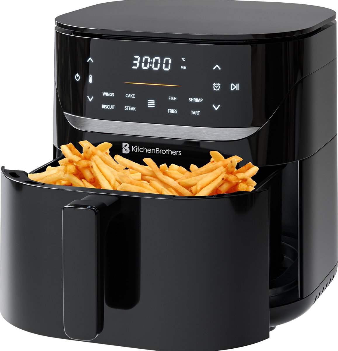 De KitchenBrothers Airfryer XL 5L Zwart in één oogopslag