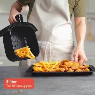 KitchenBrothers Airfryer XL 5L Zwart