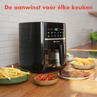 KitchenBrothers Airfryer XL 6L Zwart